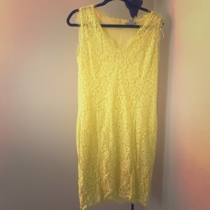 H&M yellow lace dress